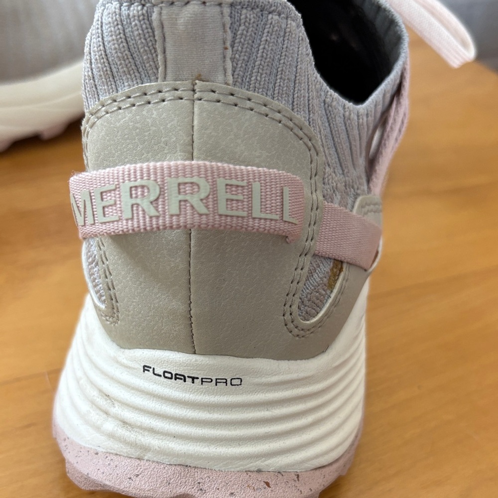 Merrell Embark Lace Sneakers Women's size 11 Wide Pink Rose Gray Vibram Sole EUC - Picture 5 of 10